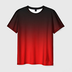 Футболка мужская Градиент: от черного до ярко-красного, цвет: 3D-принт