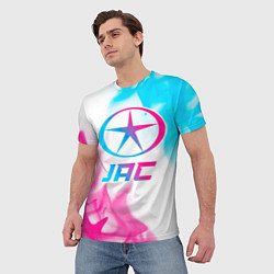 Футболка мужская JAC neon gradient style, цвет: 3D-принт — фото 2