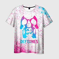 Футболка мужская Deftones neon gradient style, цвет: 3D-принт