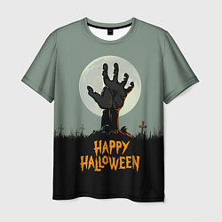 Футболка мужская Halloween - рука мертвеца, цвет: 3D-принт