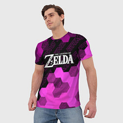 Футболка мужская Zelda pro gaming посередине, цвет: 3D-принт — фото 2