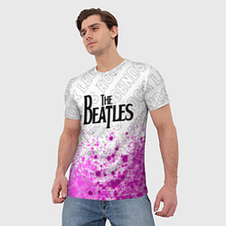 Футболка мужская The Beatles rock legends посередине, цвет: 3D-принт — фото 2