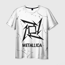 Футболка мужская Metallica glitch на светлом фоне, цвет: 3D-принт