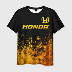 Футболка мужская Honda - gold gradient посередине, цвет: 3D-принт