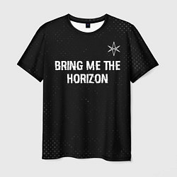 Футболка мужская Bring Me the Horizon glitch на темном фоне посеред, цвет: 3D-принт