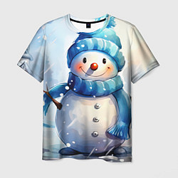 Футболка мужская Большой снеговик, цвет: 3D-принт