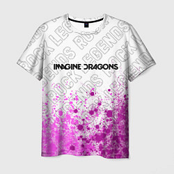 Футболка мужская Imagine Dragons rock legends посередине, цвет: 3D-принт
