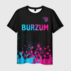Футболка мужская Burzum - neon gradient посередине, цвет: 3D-принт