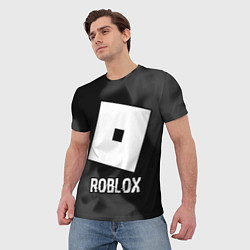 Футболка мужская Roblox glitch на темном фоне, цвет: 3D-принт — фото 2