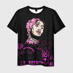 Футболка мужская Lil peep neon rap 2017, цвет: 3D-принт