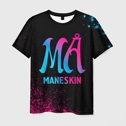 Футболка мужская Maneskin - neon gradient, цвет: 3D-принт