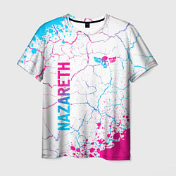 Футболка мужская Nazareth neon gradient style вертикально, цвет: 3D-принт