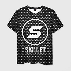 Футболка мужская Skillet glitch на темном фоне, цвет: 3D-принт