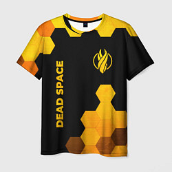 Футболка мужская Dead Space - gold gradient вертикально, цвет: 3D-принт