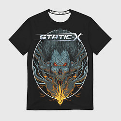 Футболка мужская Static x - robo skull, цвет: 3D-принт