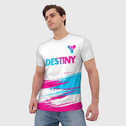 Футболка мужская Destiny neon gradient style посередине, цвет: 3D-принт — фото 2