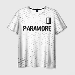 Футболка мужская Paramore glitch на светлом фоне посередине, цвет: 3D-принт