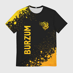 Футболка мужская Burzum - gold gradient вертикально, цвет: 3D-принт