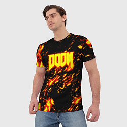 Футболка мужская Doom огненный стиль ад марса, цвет: 3D-принт — фото 2