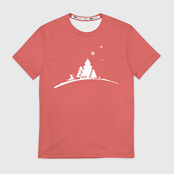 Футболка мужская Minimalistic Christmas, цвет: 3D-принт