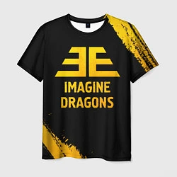 Футболка мужская Imagine Dragons - gold gradient, цвет: 3D-принт