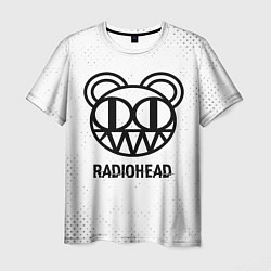 Футболка мужская Radiohead glitch на светлом фоне, цвет: 3D-принт