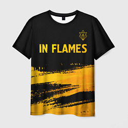 Футболка мужская In Flames - gold gradient посередине, цвет: 3D-принт