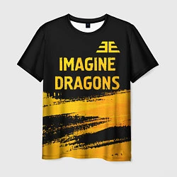 Футболка мужская Imagine Dragons - gold gradient посередине, цвет: 3D-принт