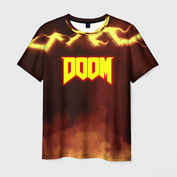 Футболка мужская Doom storm огненное лого, цвет: 3D-принт
