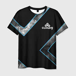 Футболка мужская Cloud9 - Форма команды,чёрные облака 2024, цвет: 3D-принт