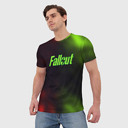 Футболка мужская Fallout fire gradient, цвет: 3D-принт — фото 2