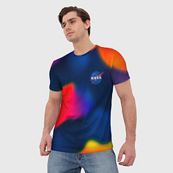 Футболка мужская Nasa gradient sportcolor, цвет: 3D-принт — фото 2