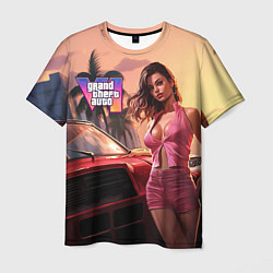 Футболка мужская GTA 6 girl vice city, цвет: 3D-принт