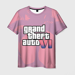 Футболка мужская GTA 6 pink, цвет: 3D-принт