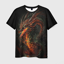 Футболка мужская Красный древесный дракон, цвет: 3D-принт