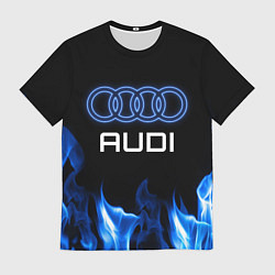 Футболка мужская Audi neon art, цвет: 3D-принт