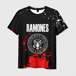 Футболка мужская Ramones краски метал группа, цвет: 3D-принт