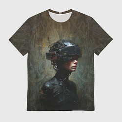 Футболка мужская Андроид в ВР шлеме, цвет: 3D-принт