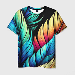 Футболка мужская Color feathers - neon, цвет: 3D-принт