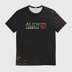 Футболка мужская Alien Shooter космос тема, цвет: 3D-принт
