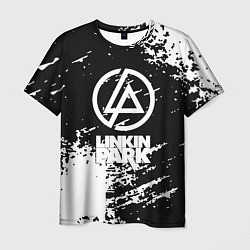 Футболка мужская Linkin park logo краски текстура, цвет: 3D-принт