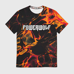 Футболка мужская Powerwolf red lava, цвет: 3D-принт