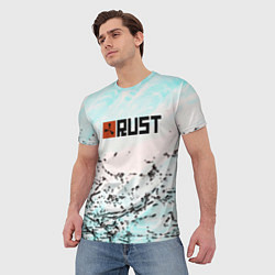 Футболка мужская Rust game текстура, цвет: 3D-принт — фото 2
