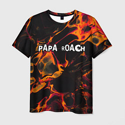 Футболка мужская Papa Roach red lava, цвет: 3D-принт
