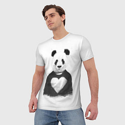 Футболка мужская Love panda, цвет: 3D-принт — фото 2
