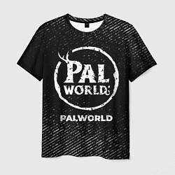 Футболка мужская Palworld с потертостями на темном фоне, цвет: 3D-принт