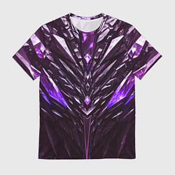 Футболка мужская Фиолетовые кристаллы и камень, цвет: 3D-принт