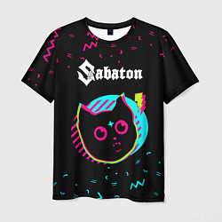 Футболка мужская Sabaton - rock star cat, цвет: 3D-принт
