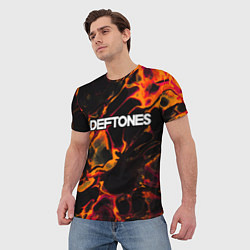 Футболка мужская Deftones red lava, цвет: 3D-принт — фото 2