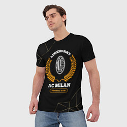 Футболка мужская Лого AC Milan и надпись legendary football club на, цвет: 3D-принт — фото 2